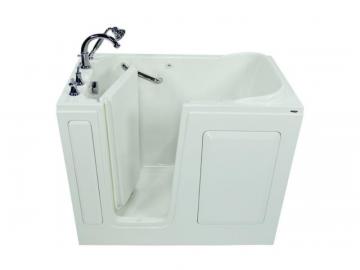 American Standard 48" x 30" x 50" Gelcoat Soaking Left-Hand Drain Walk-In Bathtub
