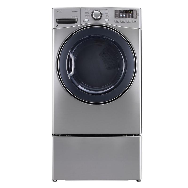 LG 7.4 cu. ft. Ultra-Large Capacity Electric Dryer with TrueSteam Technology in Graphite Steel
