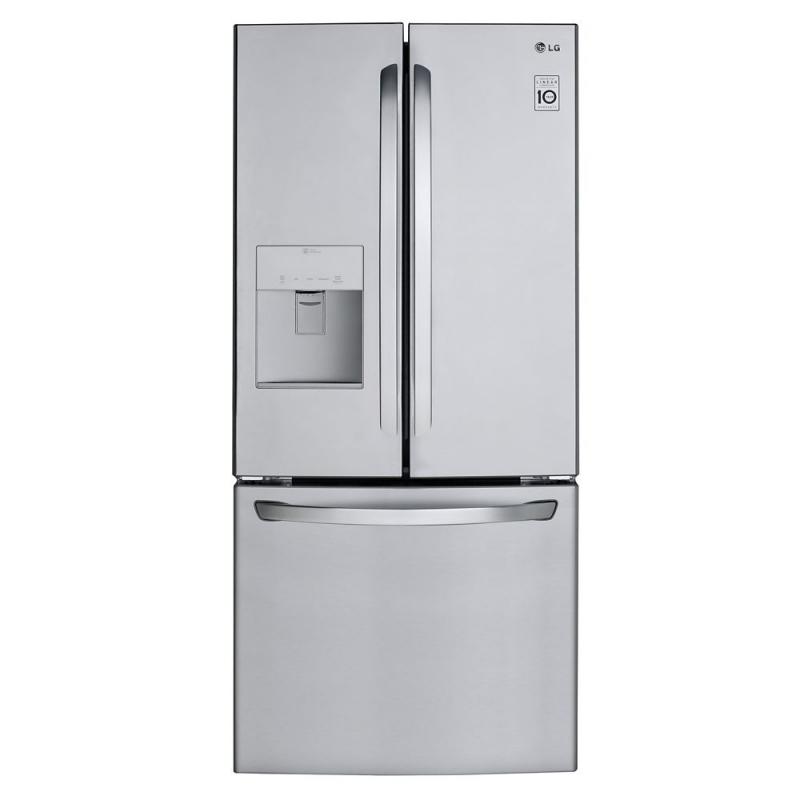 LG 22 cu. ft. French Door Refrigerator with External Water Dispenser in Stainless Steel