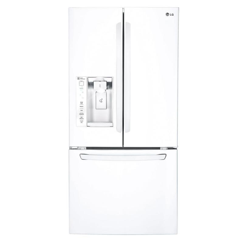 LG 24.2 cu. ft. French Door Refrigerator with Ice and Water Dispenser in White