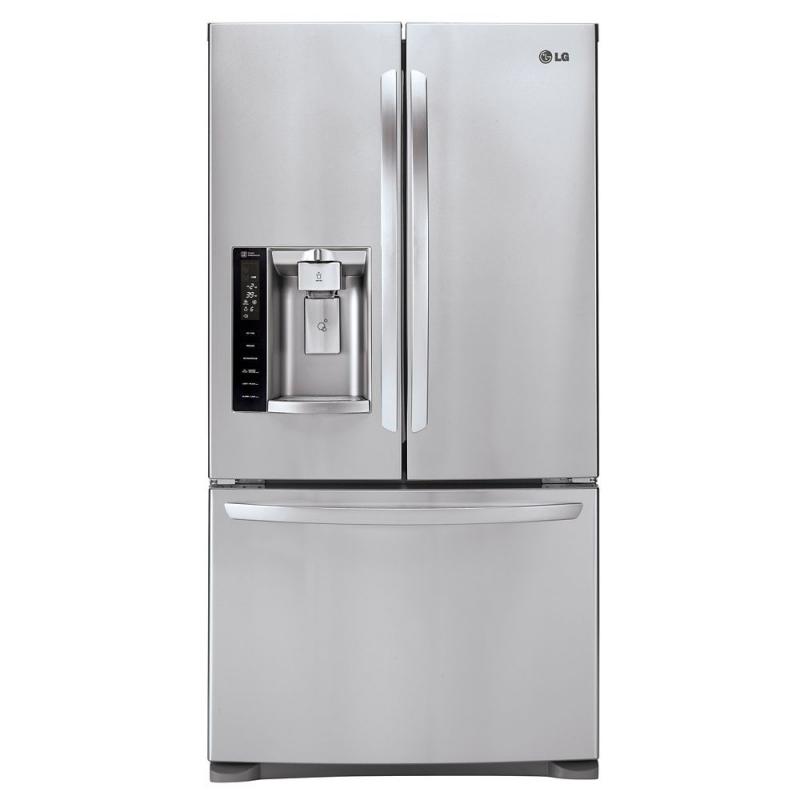 LG 28 cu. ft. French Door Refrigerator with Slim SpacePlus Ice System in Stainless Steel