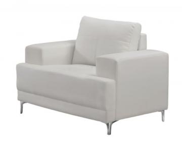 Monarch Chair - Ivory Bonded Leather