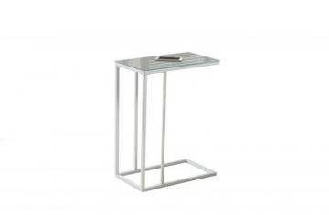 Monarch Accent Table - White Metal With A Mirror Top