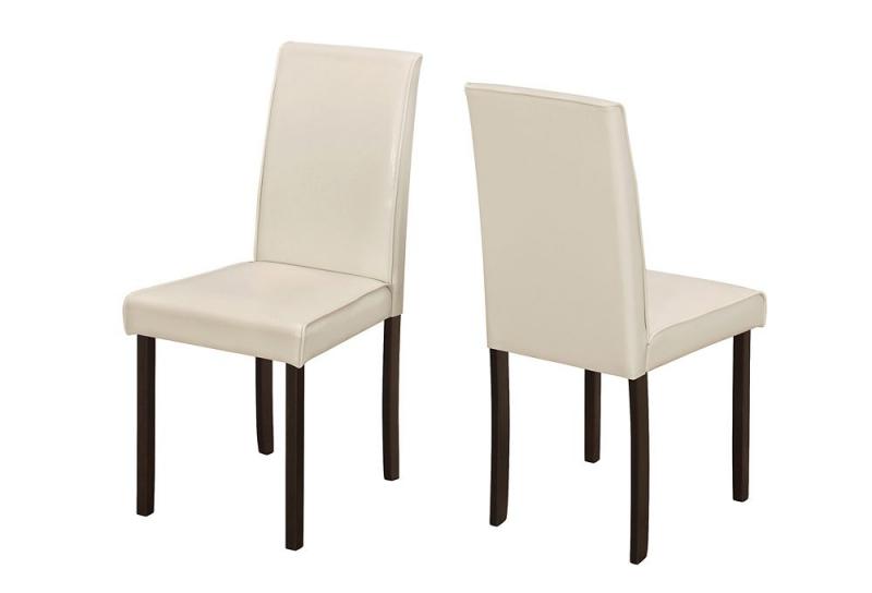 Monarch Dining Chair - 2Pcs / 36 Inch H Ivory Leather-Look