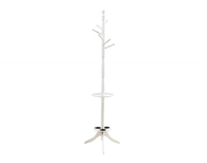 Monarch Coat Rack - 71 Inch H / Antique White With an Umbrella Holder