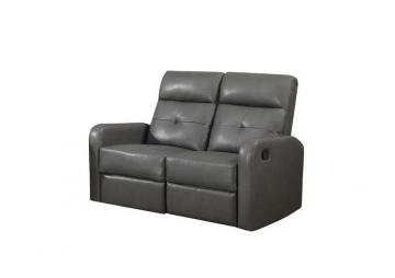 Monarch Reclining - Grey Bonded Leather Love Seat