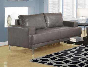 Monarch Sofa - Charcoal Grey Bonded Leather