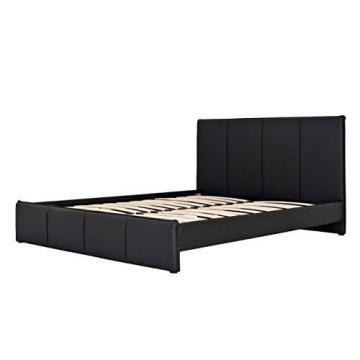 Corliving Fairfield Black Bonded Leather Full/Double Bed