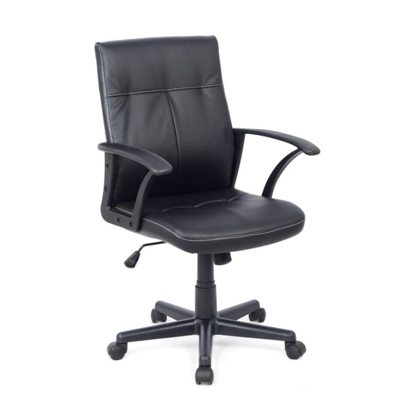 Corliving Workspace Black Leatherette Office Desk Chair