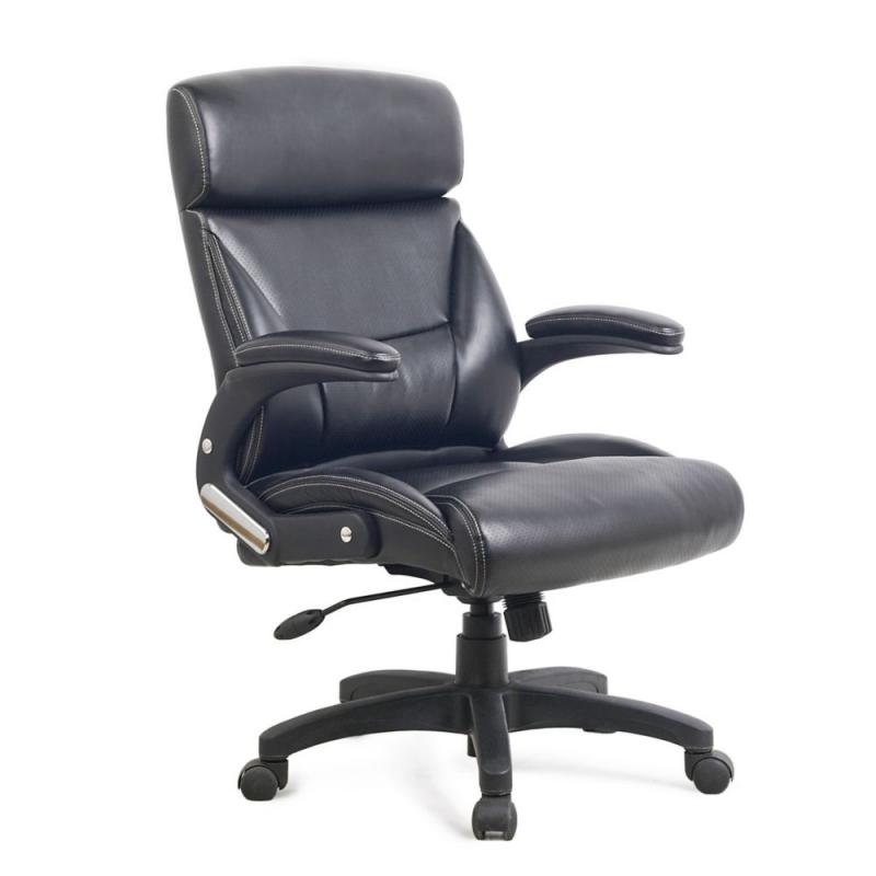 Corliving Workspace Black Leatherette Managerial Office Chair