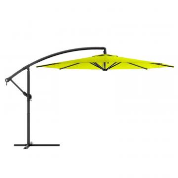 Corliving Offset Patio Umbrella in Lime Green