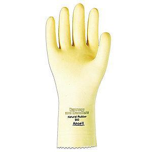 Ansell Chemical Resistant Gloves, Unlined Lining, Natural