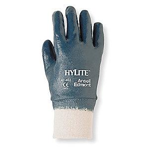 Ansell Sandy Nitrile Coated Gloves, Glove Size: M, Blue/White