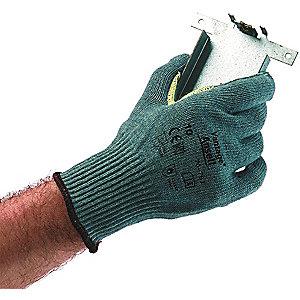 Ansell Uncoated Cut Resistant Gloves, ANSI/ISEA Cut Level 4, Kevlar Lining, Green, XL