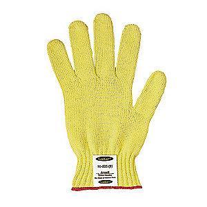 Ansell Uncoated Cut Resistant Gloves, ANSI/ISEA Cut Level 4, Kevlar Lining, Yellow, L