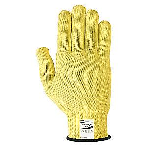 Ansell Uncoated Cut Resistant Gloves, ANSI/ISEA Cut Level 4, Kevlar Lining, Yellow, 10
