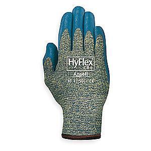 Ansell Nitrile Cut Resistant Gloves, ANSI/ISEA Cut Level 4, Kevlar  Lining, Green/Gray, L