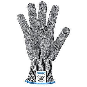 Ansell Uncoated Cut Resistant Glove, ANSI/ISEA Cut Level 5, Dyneema Lining, Gray, L