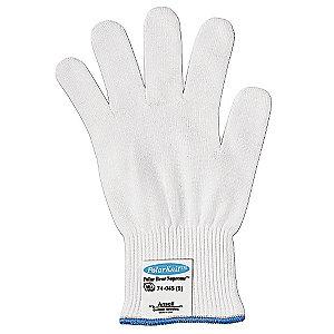 Ansell Uncoated Cut Resistant Glove, ANSI/ISEA Cut Level 4, Dyneema Lining, White, 8