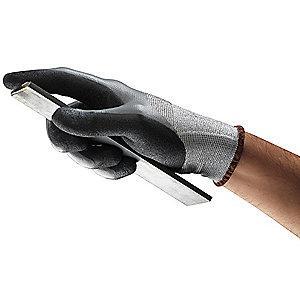 Ansell Nitrile Cut Resistant Gloves, ANSI/ISEA Cut Level 2, HPPE Lining, Gray/Black, 10