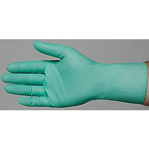 Ansell 11" Powder Free Unlined Neoprene Disposable Gloves, Bright Green, Size  M, 100PK