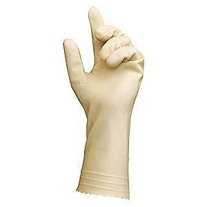 Ansell 11-1/2" Powder Free Unlined Natural Rubber Latex Disposable Gloves, Natural, Size  8, 1PR