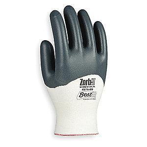 Showa 15 Gauge Coated Gloves, Gray/White