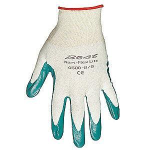 Showa 13 Gauge Coated Gloves, Light Green/Green