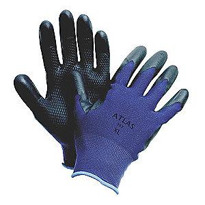 Showa 13 Gauge Coated Gloves, Black/Blue