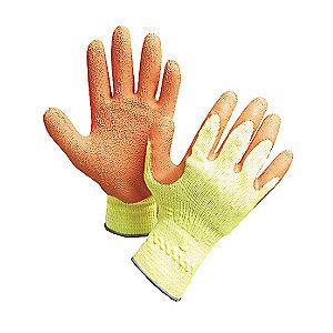 Showa Natural Rubber Latex Cut Resistant Gloves, Cut Level 2 Lining, Yellow/Orange, XL, PR 1