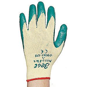 Showa Nitrile Cut Resistant Gloves, Cut Level 3 Lining, Green, Yellow, XL, PR 1