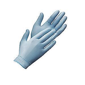 Showa 9-1/2" Powder Free Unlined Nitrile Disposable Gloves, Blue, Size  XS, 100PK