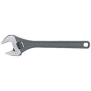 Channellock 18" Adjustable Wrench, Plain Handle, 2-1/8" Jaw Capacity, Steel