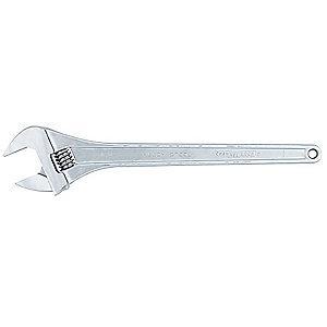 Channellock 24" Adjustable Wrench, Plain Handle, 2-7/16" Jaw Capacity, Steel