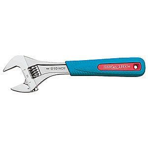 Channellock 10" Adjustable Wrench, Cushion Grip Handle, 1-13/32" Jaw Capacity, Steel
