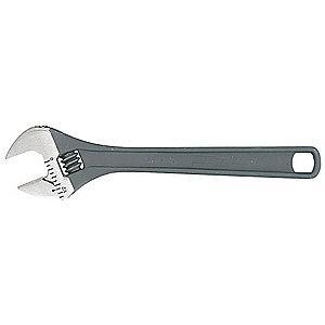Channellock 4-1/2" Adjustable Wrench, Plain Handle, 1/2" Jaw Capacity, Steel