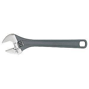 Channellock 6-1/4" Adjustable Wrench, Plain Handle, 15/16" Jaw Capacity, Steel