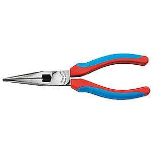 Channellock Long Nose Plier, 6-35/64" Length, 2" Max. Jaw Opening, Serrated Gripping Surface