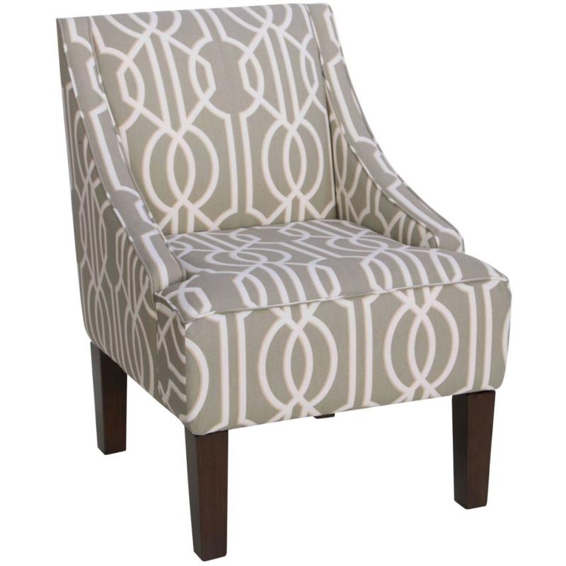 Skyline Swoop Arm Chair In Deco Slate