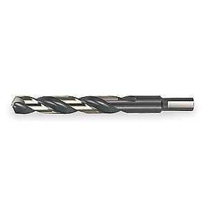 Cle-Line Reduced Shank Drill Bit, 15/32", High Speed Steel, Black/Gold, List Number 1876