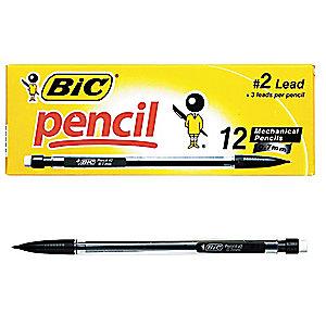 BIC Mechanical Pencil,0.7mm,Clear,PK12