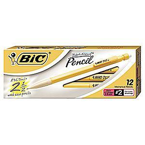 BIC Mechanical Pencil,0.9mm,Yellow,PK12