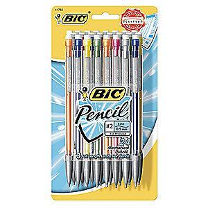 BIC Mechanical Pencil,0.5mm,Metallic,PK24