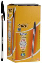 BIC Medium Tip Cristal Ballpoint Pens - Pack of 50 (Black)