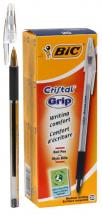BIC Medium Tip Cristal Grip Ballpoint Pens - Pack of 20 (Black)