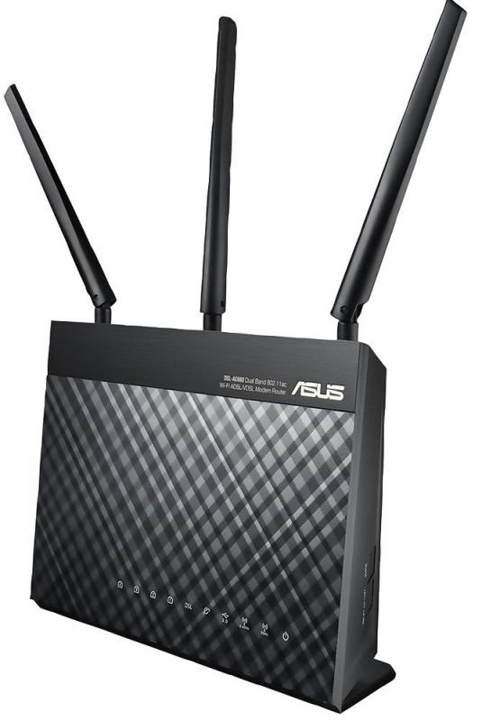 ASUS Dual-Band Wireless-AC1900 Gigabit ADSL/VDSL Modem Router, 600+1300 MB/s