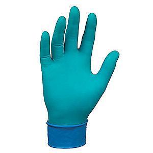 Microflex Chemical Resistant Gloves, Unlined Lining, Green/Blue, PK 50