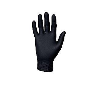 Microflex 9-1/2" Powder Free Unlined Nitrile Disposable Gloves, Black, Size  M