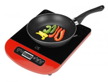Kalorik Glass Induction Cooking Plate with LED Display in Red