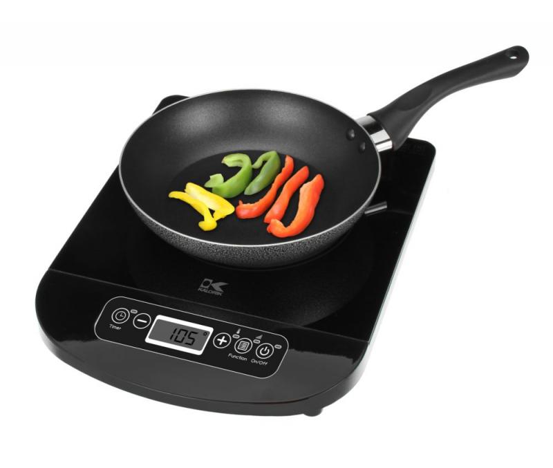 Kalorik Glass Induction Cooking Plate with LED Display in Black